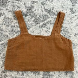 Mate the Label Cropped Linen Tank